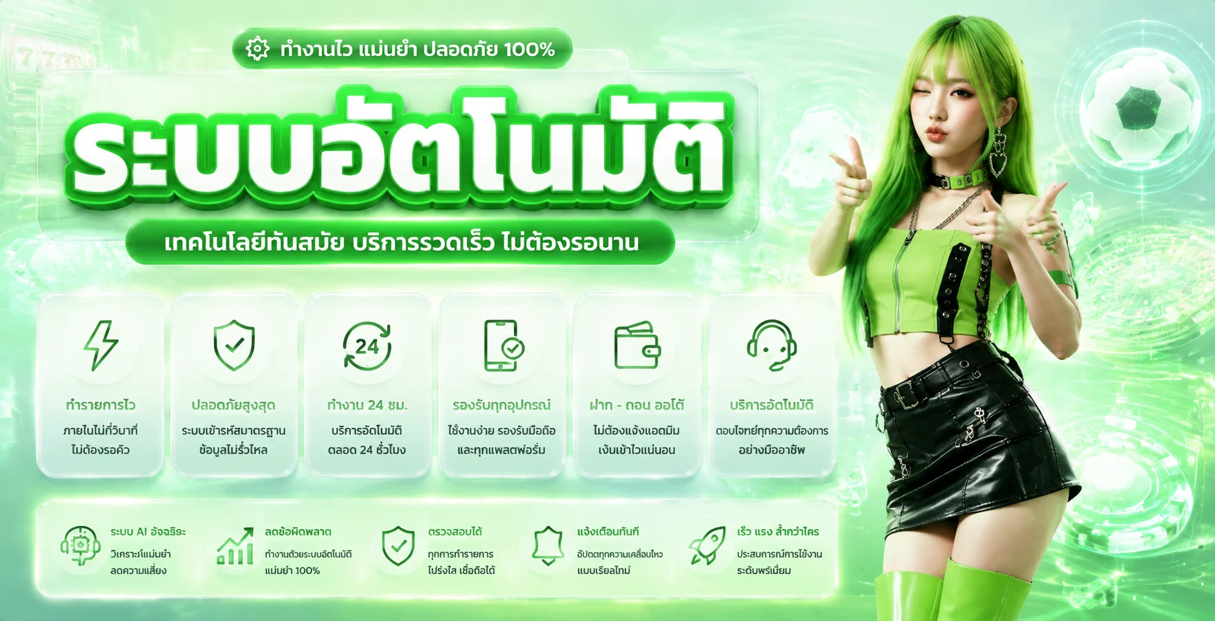 ระบบฝากถอนออโต้ ALPHA7 รองรับธนาคารไทยและวอลเล็ตทุกค่าย